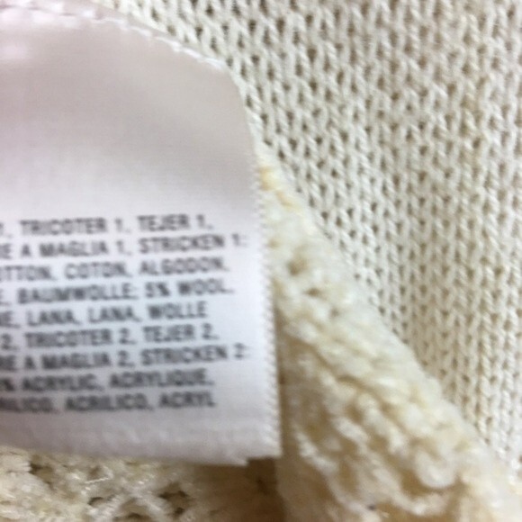 ANTHROPOLOGY/ Angel Of The North Wool Blend Crochet Open Knit Cardigan Size XS - Picture 8 of 9